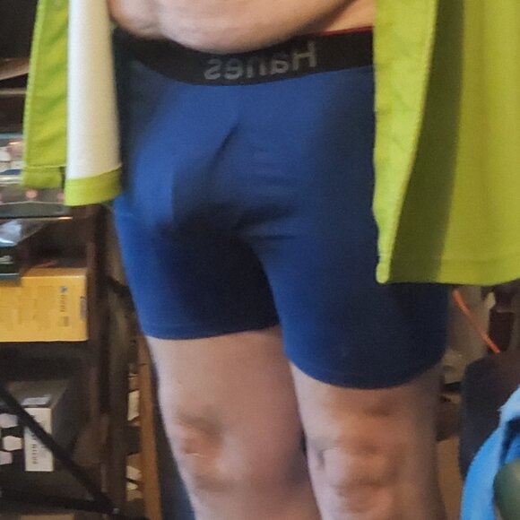 Hanes Blue Black Red Recycled Poly Tencel Span Comfort Flex Fit Boxer Brief Sz L - Picture 2 of 16